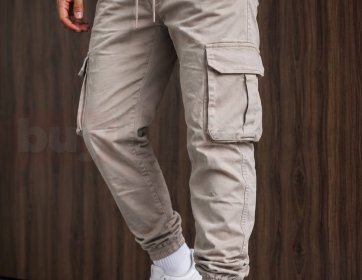 Bej Kargo Jogger Pantolon