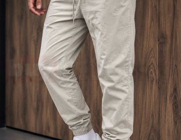 Erkek Bej Jogger Pantolon