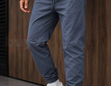 Erkek Mavi Jogger Pantolon