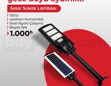 150W Solar Sokak Lambası