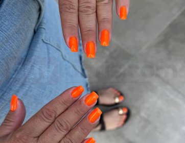 Neon Turuncu Kauçuk Tırnak