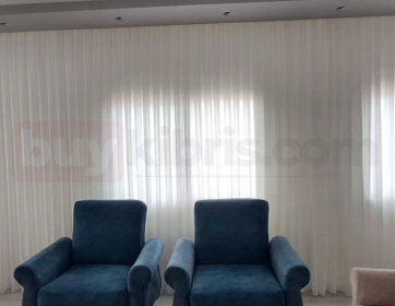 Salon İçin Tavandan Zemine Tül Perde