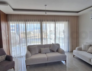 Ekru Tül Perde ile Modern Salon Uygulaması