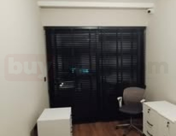 Çalışma Odası İçin Siyah Ahşap Jaluzi Perde