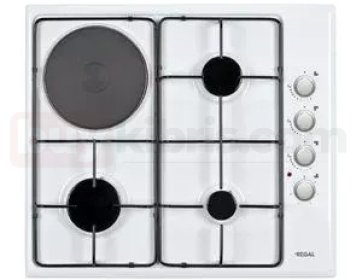 Regal 3 Göz Gaz + 1 Göz Elektrikli Ocak Beyaz