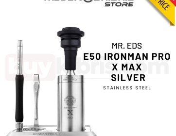 Mr. Eds E50 Ironman Pro X Max Silver Nargile
