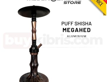 Megahed Puff Shisha Alüminyum Nargile Kahverengi
