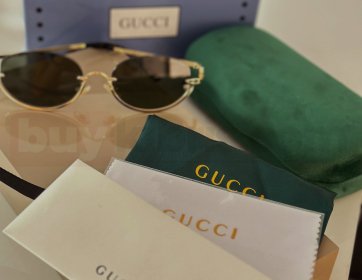 Gucci Gold Çerçeveli Klasik Güneş Gözlüğü