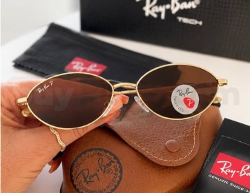 Ray-Ban Gold Çerçeveli Polarize Güneş Gözlüğü