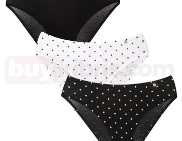 Kadın Desenli 3'lü Slip Külot Seti
