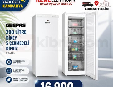 Geepas 200 Litre Dikey 5 Çekmeceli Derin Dondurucu