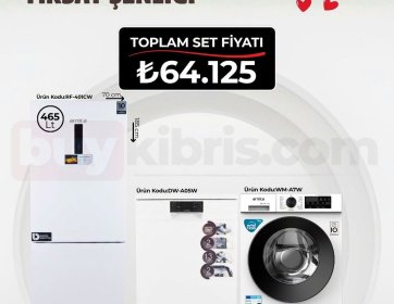 Arnica 3'lü Beyaz Eşya Seti
