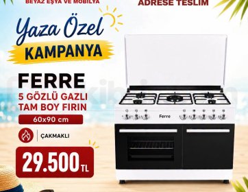 Ferre 5 Gözlü Gazlı Tam Boy Fırın 60x90 cm