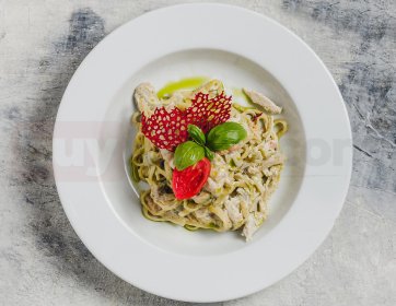 Sebzeli, Mantarlı, Tavuklu Fettucini