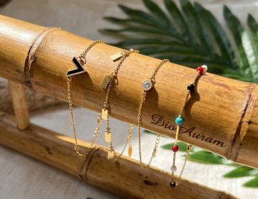 Renkli Detaylı Gold Bileklik Seti