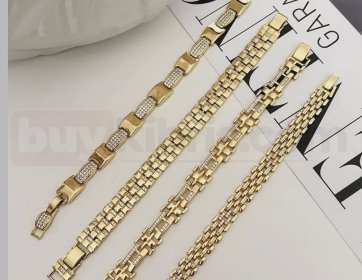Gold Taş Detaylı Bileklik Seti
