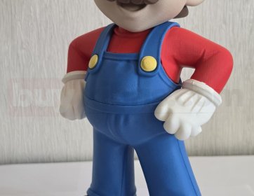 3D Yazıcı Üretimi Renkli Mario Figürü (Sıfır / Kusursuz)
