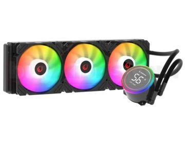 Rampage HELIOS C17 Siyah 12cm Fan Sıcaklık Göstergeli Intel LGA1700/AMD AM5 ARGB 360mm Sıvı Soğutmalı CPU Fan