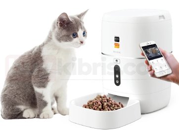 S-link SL-23 Otomatik Yem Kabı 3MP Kamerali Iki Yönlü Ses 6L Wifi Tuya Destekli Akıllı Kedi köpek Besleyici