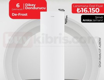 Arnica UFA280W – 6 Çekmeceli Dikey Derin Dondurucu