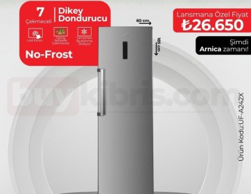 Arnica UFA242X – 7 Çekmeceli No-Frost Dikey Derin Dondurucu