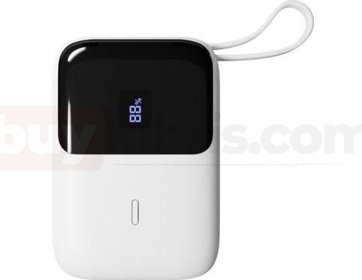 S-link P109M 10000mAh PD20W+QC18W+HSC22.5W Beyaz LCD Taşınabilir Pil Şarj Cihazı Powerbank