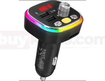 S-link SL-BT306 Çift USB 5V 3.1A Rainbow Işıklı Led Ekran TF Kartlı V5.0 Bluetooth Fm Transmitter