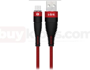 S-link Swapp SW-C585 1.2M 3A Micro Usb Kırmızı Şarj Kablosu