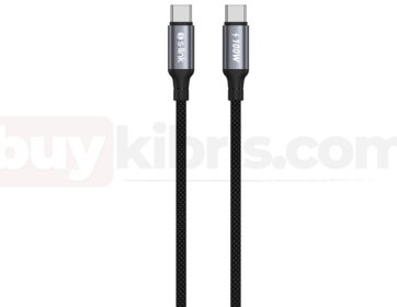 S-link Armor CC-0100 100W 1.2m Type-C to Type-C PD Örgülü Metal Başlıklı Siyah Hızlı Şarj Kablosu