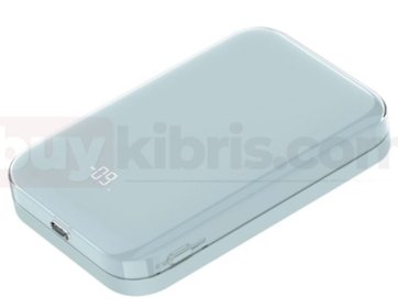 S-link MG311 10000mAh PD20W Magsafe 15W Kablosuz Type-C Mavi Taşınabilir Metal Şarj Cihazı Powerbank