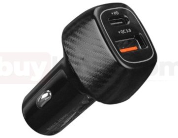 S-link SL-AC51PD 36W PD 3.0 Lightining 3.4A Hızlı Şarj PD 18 W+USB QC 3.0 Siyah Araç Şarj Cihazı