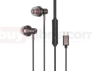 S-link SL-TPK03 TypeC Telefon Uyumlu Metal Siyah Kulak İçi Mikrofonlu Kulaklık