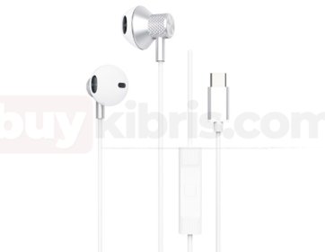 S-link SL-TPK05 TypeC Telefon Uyumlu Metal Beyaz Kulak İçi Mikrofonlu Kulaklık
