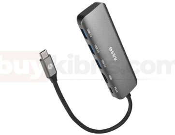 S-link SWV-USBC030 HDMI 4K 30Hz Gri Metal Type-C to 3*USB3.0 6 in 1 1xPD Şarj, 1xUSB-C Adaptör