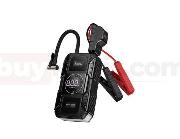 Hoco QS6 Akıllı Hava Pompası ve Acil Marş Destekli 8.000mAh Powerbank Siyah