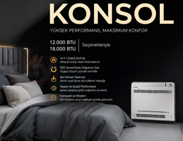 GREE KONSOL Serisi Klima – 12.000 & 18.000 BTU Seçenekleri