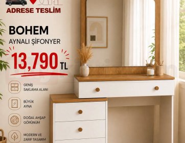 Bohem Aynalı Şifonyer