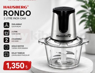 Hausberg Rondo 2 Litre Inox Cam Doğrayıcı