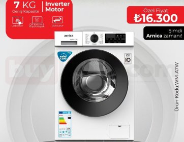 Arnica 7 KG Inverter Çamaşır Makinesi