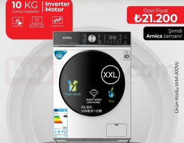 Arnica 10 KG Inverter Çamaşır Makinesi
