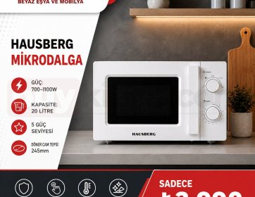 Hausberg 20 Litre Mikrodalga Fırın