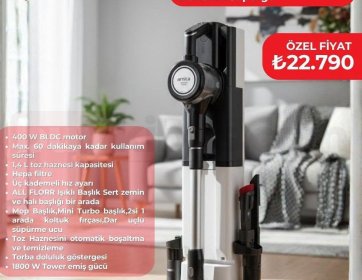 Arnica 15AB Tower Solara Mon & Dikey Elektrikli Süpürge
