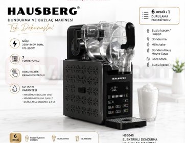 Hausberg HB6045 Elektrikli Dondurma ve Buzlaç Makinesi