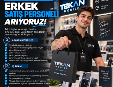 Tekan Mobile Teknoloji Mağazasına Satış Personeli