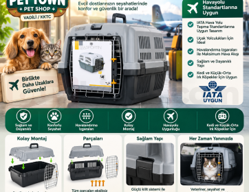 Patiler Tatile Hazır! ✈️🐾 Sağlam Metal Kapılı Kedi & Köpek Taşıma Boxı