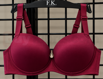 F.K. Lingerie Bordo Dolgulu Kadın Sütyeni