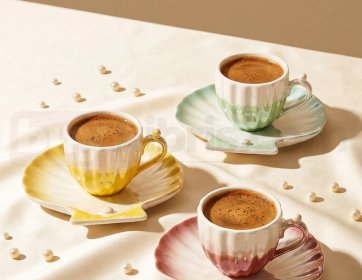 Perotti Pearl 6 Kişilik Porselen Kahve Fincanı