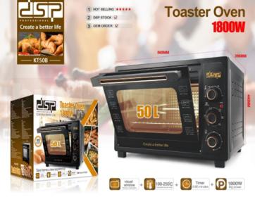 DSP KT50B Toaster Oven – 1800W Güçlü Turbo Fırın | 50L Geniş Kapasite
