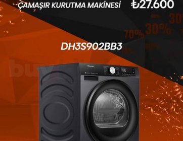🔥 Hisense 9 KG A+++ WiFi İnverter Çamaşır Kurutma ile Üst Düzey Verimlilik ve Akıllı Kontrol