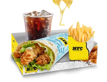 Cheddar Soslu Wrap Menü